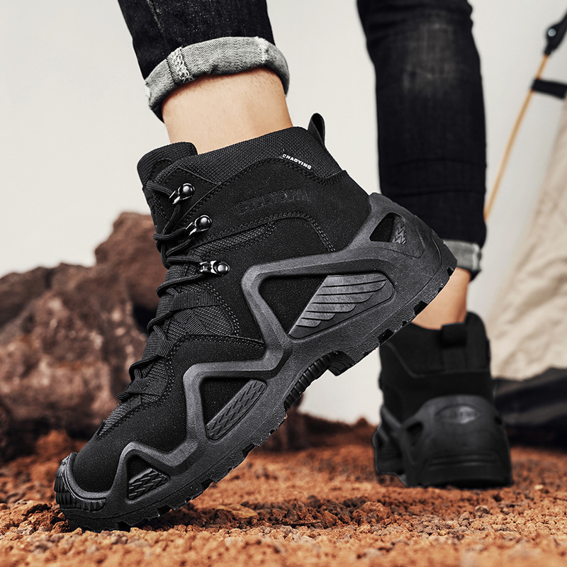 Outdoor Sport With Sticks - Męskie buty taktyczne ultralekkie, pustynne, outdoorowe