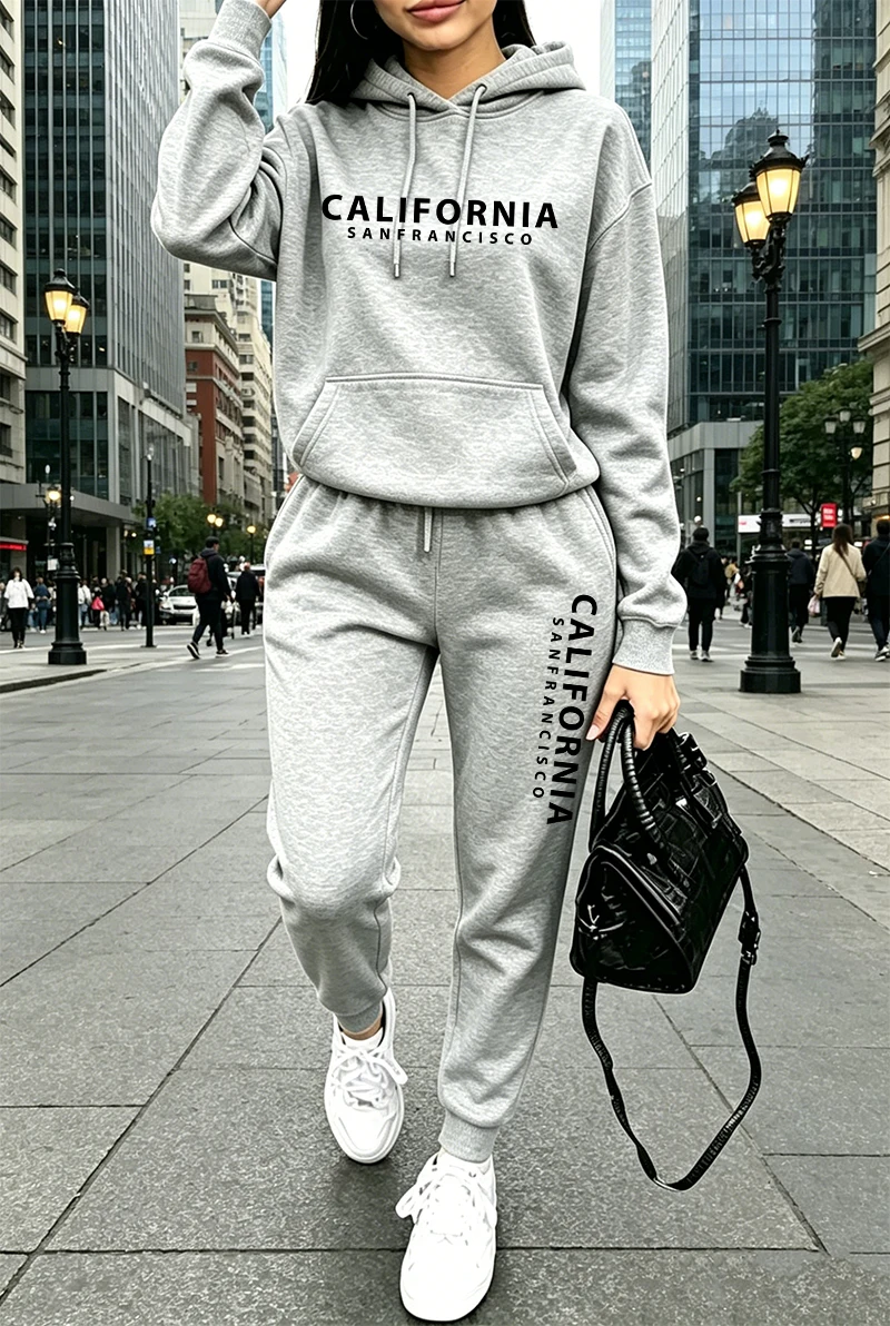 Outdoor Sports - Wysokiej jakości damski dres z nadrukiem,