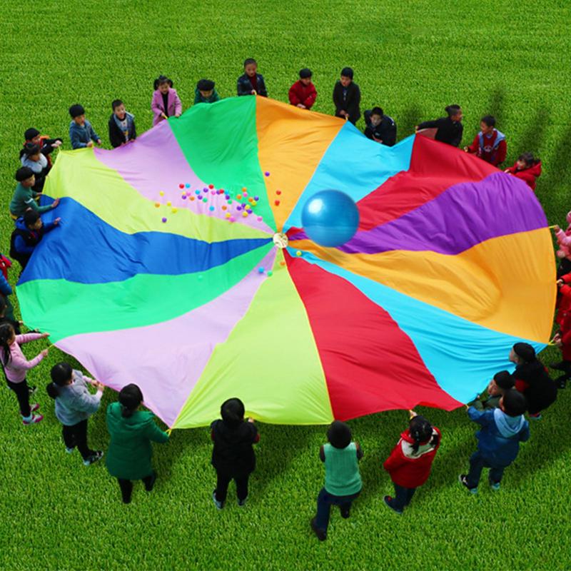 Tęczowy spadochron dla dzieci  – Outdoor Sports Umbrella recenzja i cena